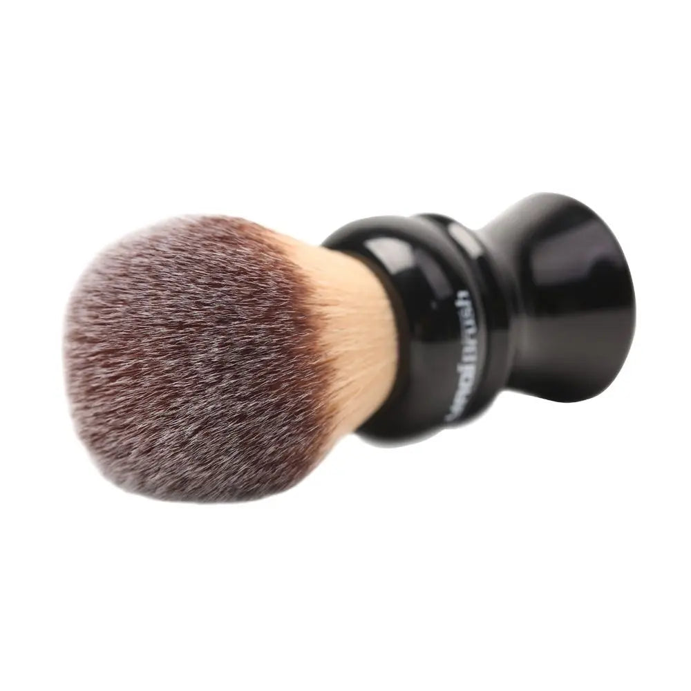 Black Handle Yellow Synthetic Hair Knot Mens Wet Shaving Brush