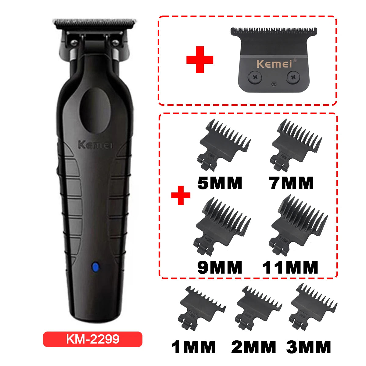 Barber Cordless Hair Trimmer 0mm Zero Gapped Carving Clipper