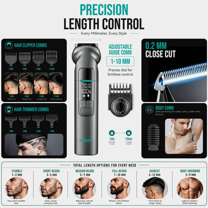 Beard Trimmer For Men, All-in-One Grooming Kit With Hair Clippers,