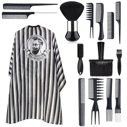 Salon Barber Cloak Set Barber Stylist Cloak with Adjustable Buckle Neck