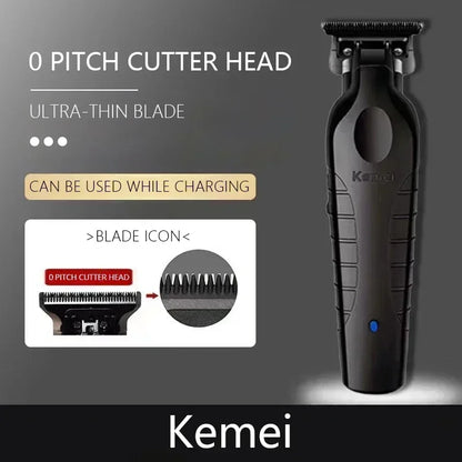 Barber Cordless Hair Trimmer 0mm Zero Gapped Carving Clipper
