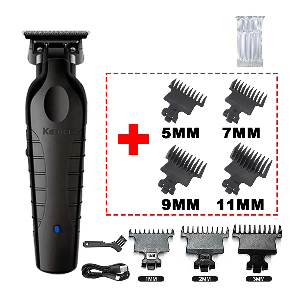 Barber Cordless Hair Trimmer 0mm Zero Gapped Carving Clipper
