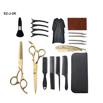 Barber Scissors Set, Stainless Steel Cutting Thinning Shears with Cape