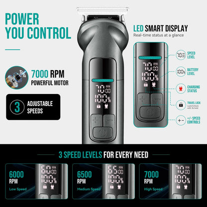 Beard Trimmer For Men, All-in-One Grooming Kit With Hair Clippers,